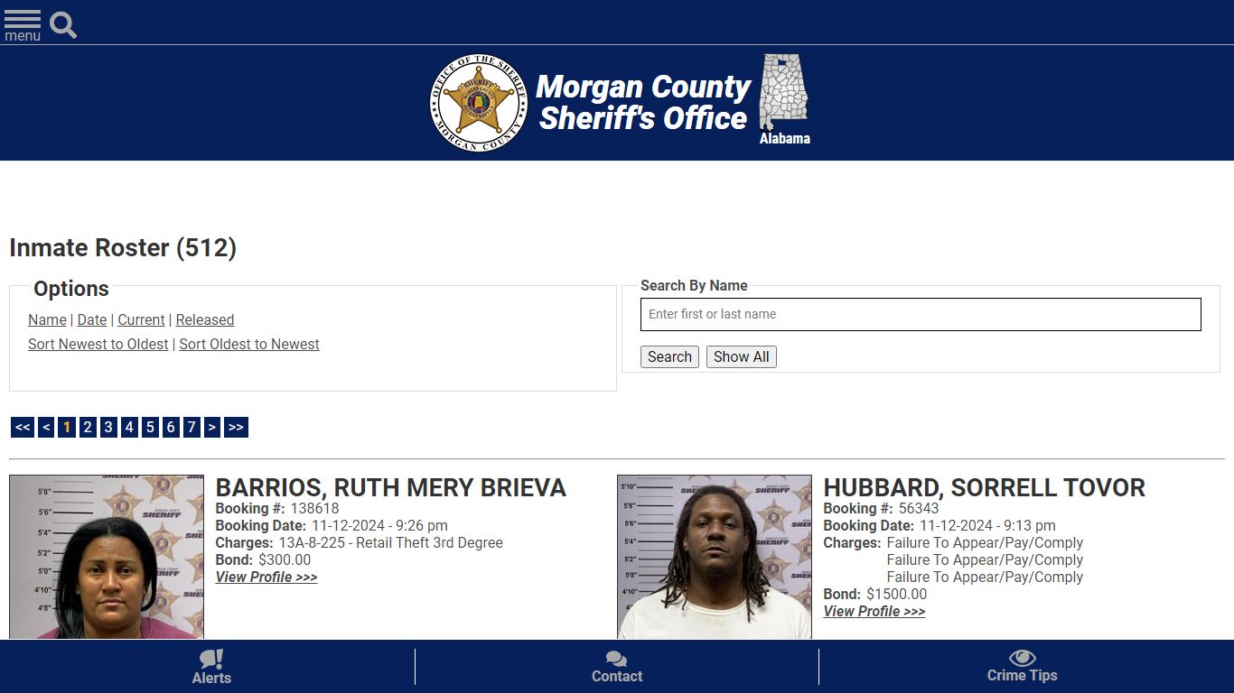 Inmate Roster (504) - Morgan County Sheriff, Al