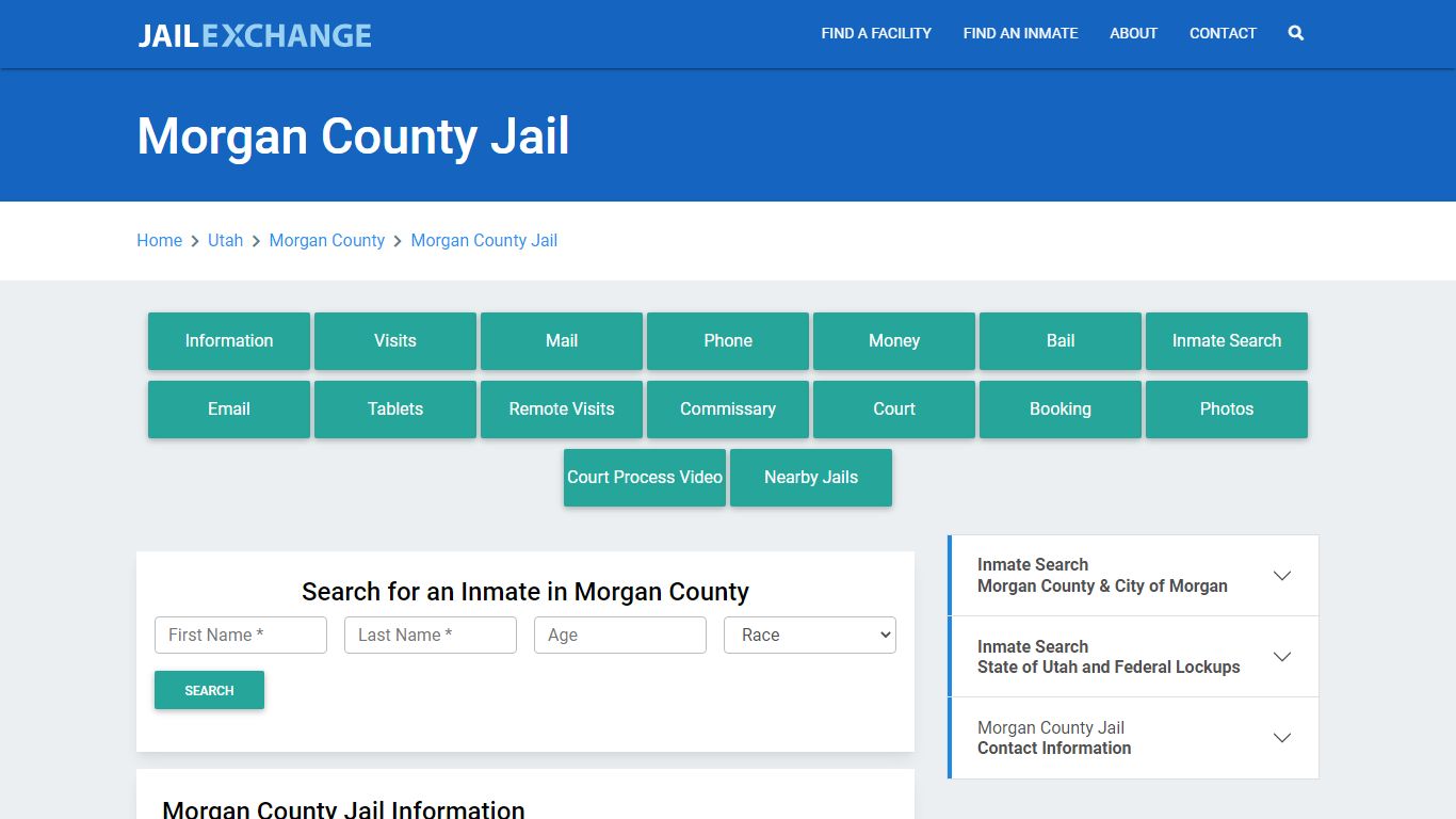 Morgan County Jail Roster Lookup, UT, Inmate Search