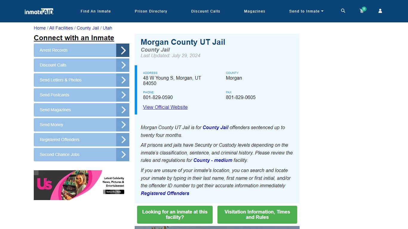 Morgan County UT Jail - Inmate Locator